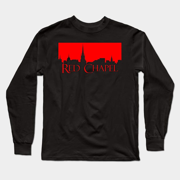 Red Chapel (Red Silhouette) Long Sleeve T-Shirt by Dave